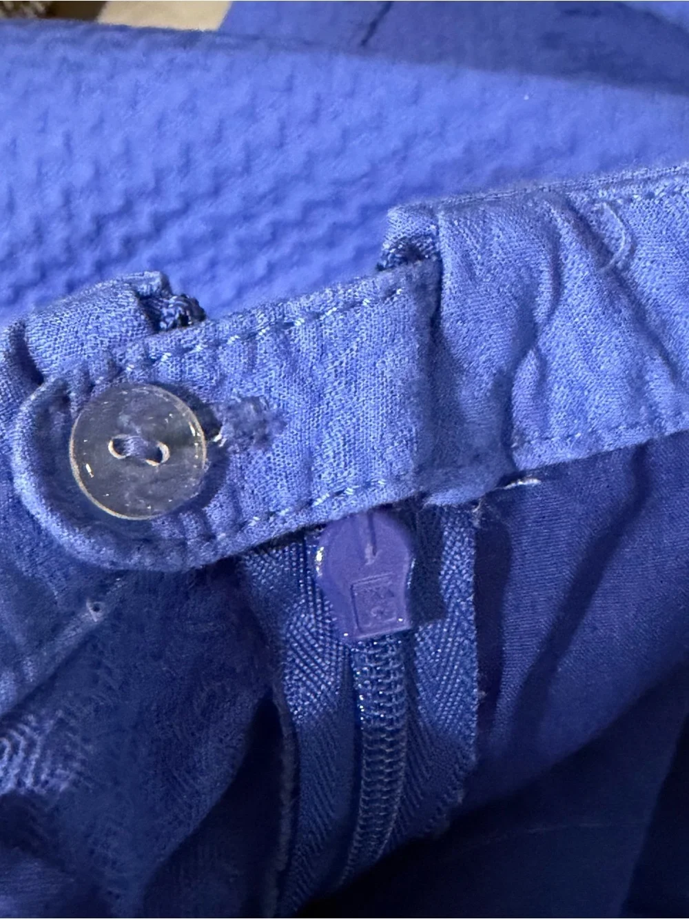 Lilly Pulitzer Adie Shorts Periwinkle Blue Textured Pockets Side Zip Size 4